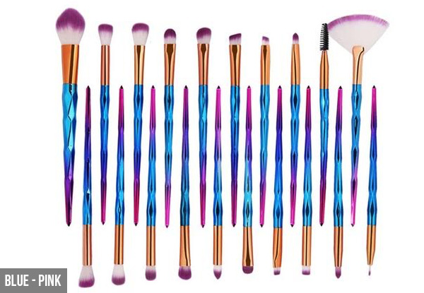 20-Piece Makeup Brush Set - Five Colour Options with Free Delivery