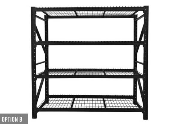 Adjustable Four-Tier Heavy Duty Steel Garage Rack - Two Options Available