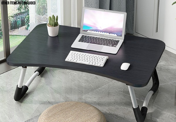 Portable & Foldable Black Laptop Table