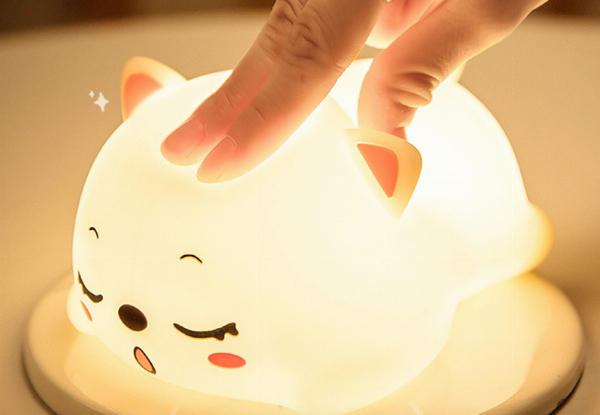 Cat Colour Changing & Touch Control Night Light - Option for Bunny