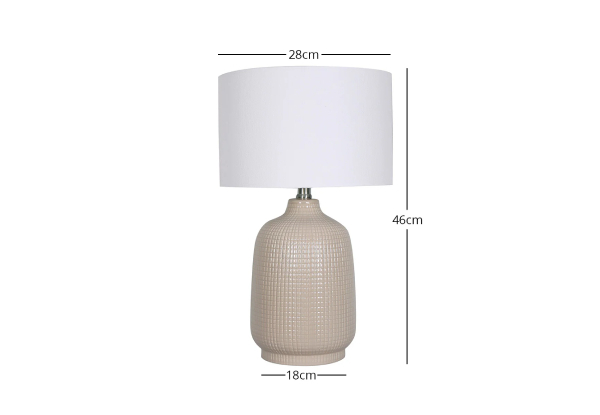 Keramisk Bedside Table Lamp - Three Colours Available