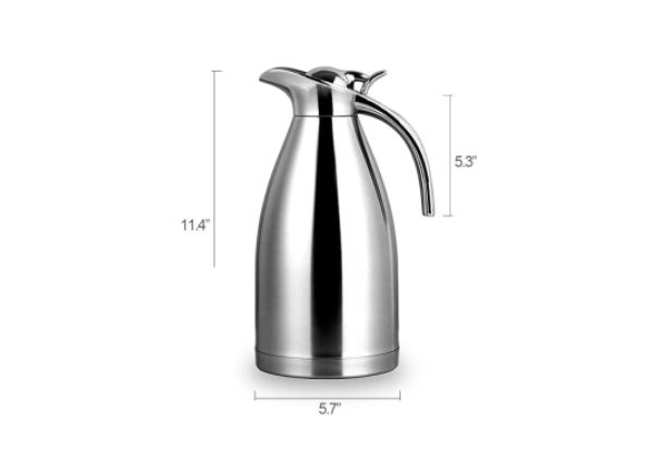 2L Stainless Steel Thermal Carafe - Three Colours Available