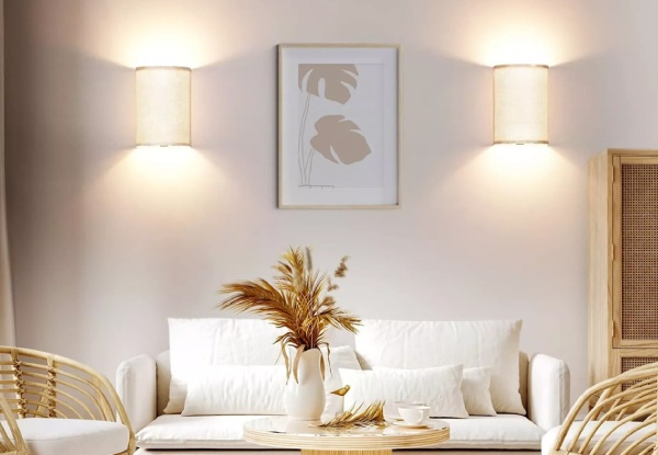 Two-Piece Battery Operated Dimmable Wall Sconces Set - Two Styles Available