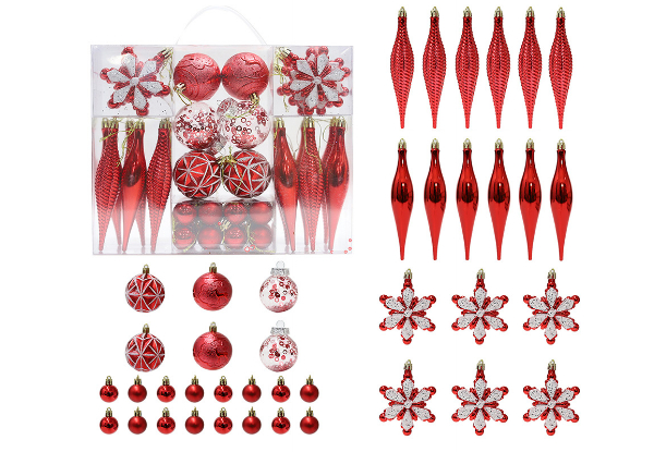 40-Piece Christmas Tree Ball Ornaments Set - Available in Three Colours & Option for Two-Set