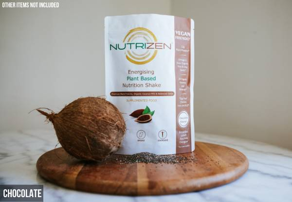 Nutrizen 500g Energising Plant-Based Nutrition Shake - Two Flavours Available & Option for Two-Pack