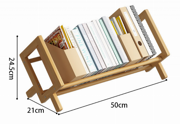 Bamboo Tabletop Bookshelf Organiser