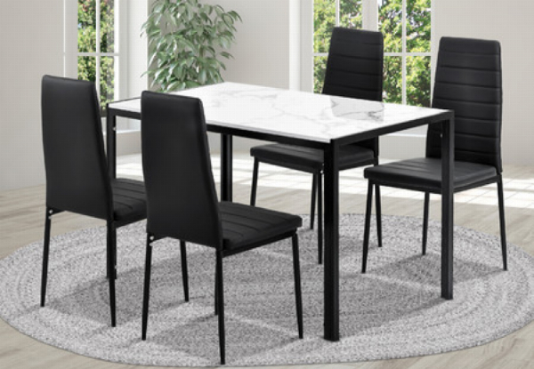 Five-Piece Kitchen Dining Table Chair Set - Two Colours Available