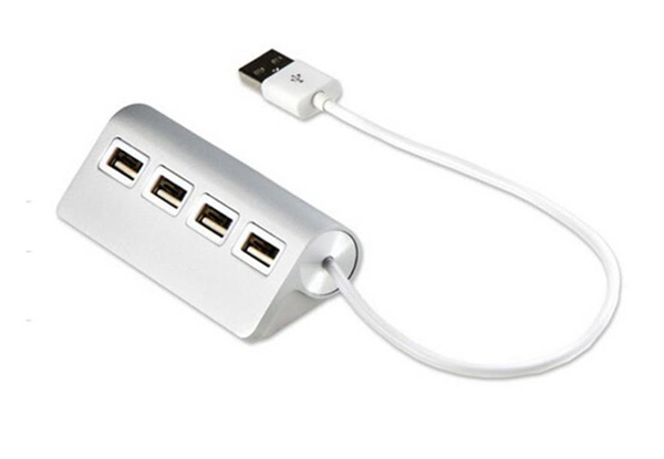 Four-Port Aluminium USB 2.0 Hub with Free Delivery