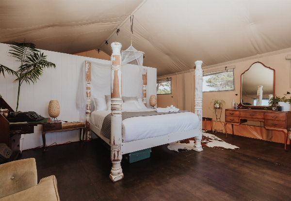 Glamping or Luxury Lodge Romantic Two-Night Weekday Escape for Two People