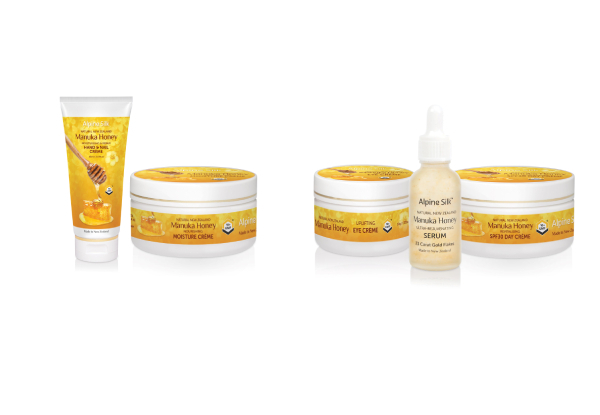 Alpine Silk Manuka Honey Skincare Range - Option for Manuka Moisture Crème & Hand/Nail Crème Pack, or Manuka Gift Pack