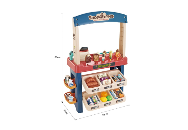 55-Piece Kids Grocery Shop Playset