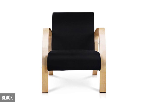 Modern Wooden Armed Occasional Chair - Two Colours Available