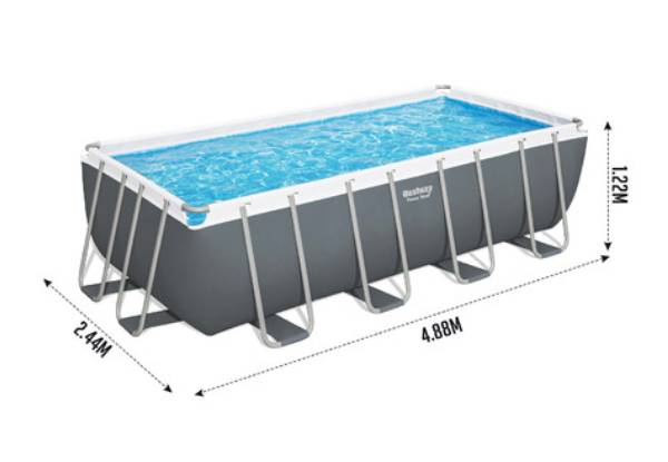 Bestway 4.88x2.44m Above Ground Power Steel Pool Set