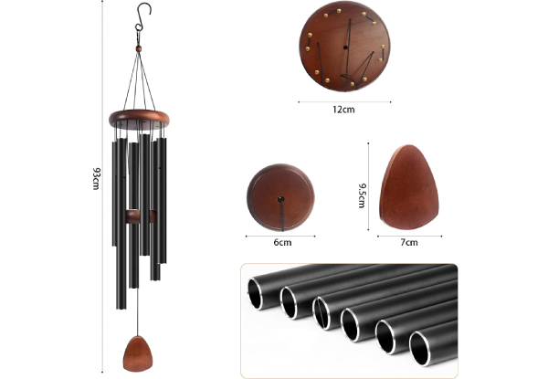 93cm Large Aluminium Wind Chime - Two Colours Available