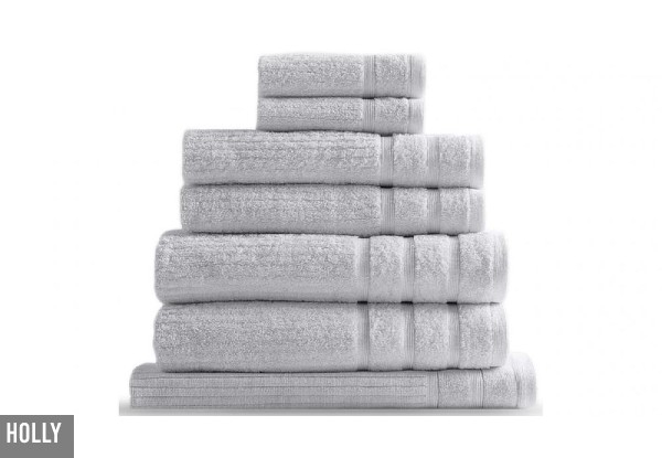 Royal Comfort Eden Egyptian Cotton 600GSM Seven Piece Luxury Bath Towels Set - Six Colours Available
