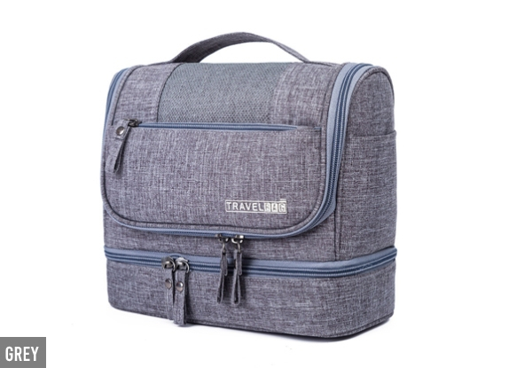 Dual Layer Cosmetic & Toiletry Bag - Six Colours Available