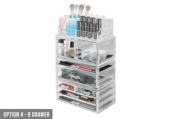 Acrylic Box Cosmetic Organiser - Five Options Available
