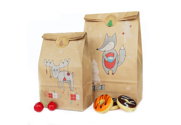 Biodegradeable Lunch Bags Grabone Nz 24 Pack Christmas Biodegradable Paper Lunch Bags