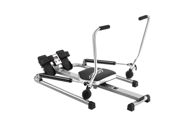 Genki Adjustable Resistance Hydraulic Rowing Machine with LCD Monitor