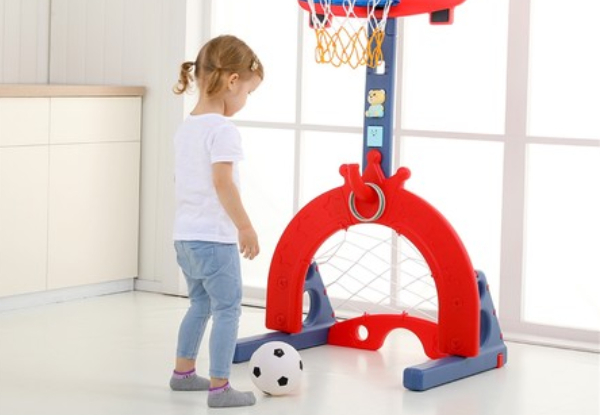 Kidbot Five-in-One Kids Basketball Hoop Stand Playset