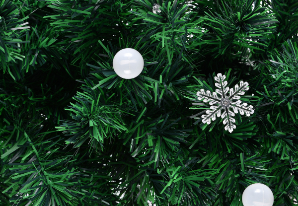 Pre-Sale Optic Fibre Christmas Tree with LED Balls and Snowflakes - Two Sizes Available