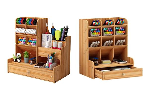 Wooden Desk Organiser - Two Options Available