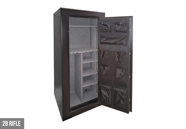 Heavy Duty Fire Proof Gun Rifle Locker Safe - Options to Hold 10 or 28 Rifles