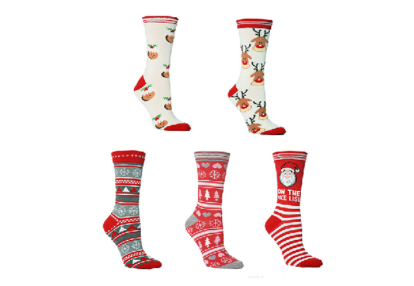 Five-Pack of Christmas Socks