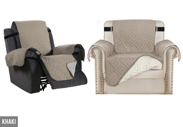 Water-Resistant Reversible Recliner Chair Cover - Available in Seven Colours & Two Sizes