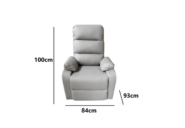 Ashby Recliner Chair in PU Grey