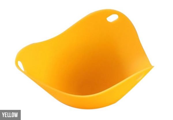 Three-Pack or Six-Pack of Silicone Egg Poachers - Four Colours Available