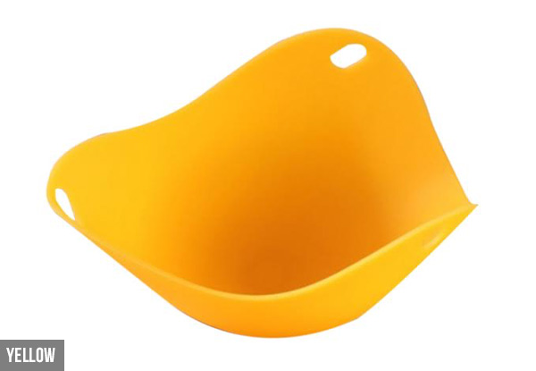 Three-Pack of Silicone Egg Poachers - Option for Six-Pack - Four Colours Available