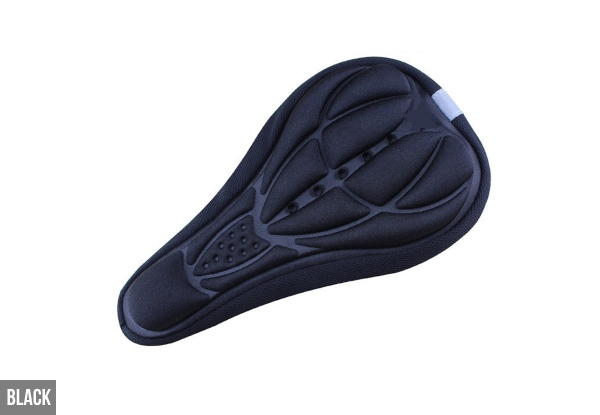 Bicycle Seat Cover with 3D Gel Padding  - Four Colours Available & Option for Two-Pack