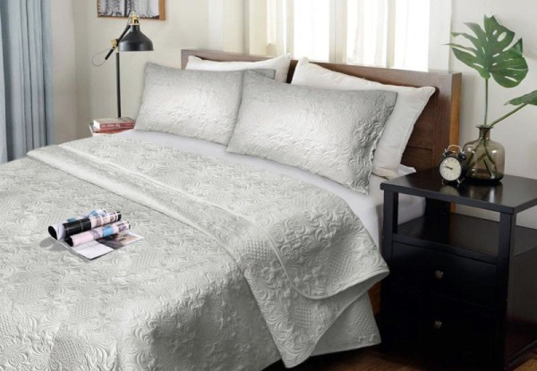 Ramesses Three-Pieces Ultrasonic Comforter Set - Two Sizes & Four Colours Available