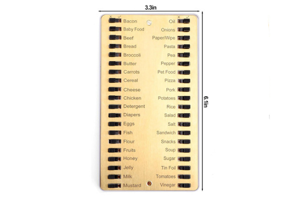 Reusable Metal Sliding Shopping List