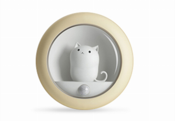 USB Rechargeable Mini Cat Motion Night Light - Three Colours Available