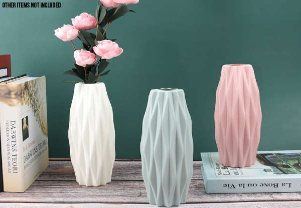 Imitation Ceramic Flower Pot - Three Colours Available