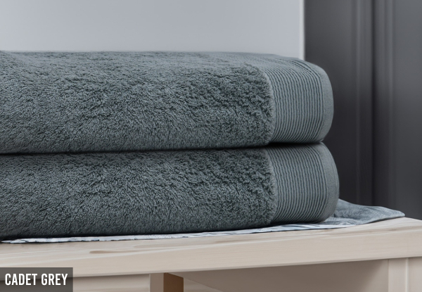 Two-Piece 100% Cotton Bath Sheet Set - Nine Colours Available