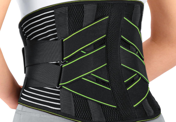 Breathable Back Support Belt with Removable Lumbar Pad - Available in Five Sizes