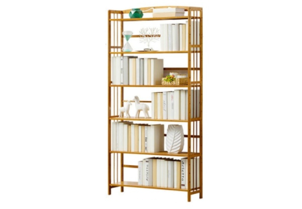 Multi-Tier Simplistic Bamboo Bookshelf