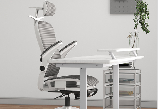 4D Adjustable Ergonomic Office Chair with Foot Support