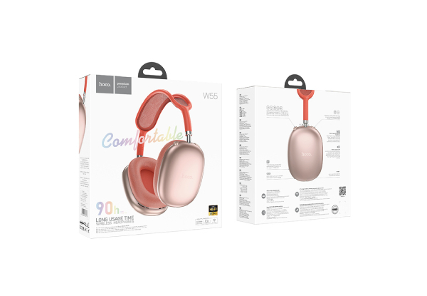 Hoco Premium Headphones w Micro SD & Aux Pink