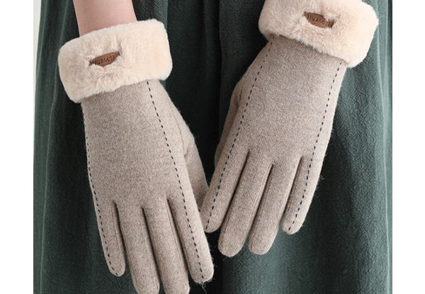 Velvet Korean Winter Outdoor Ladies Sports Gloves