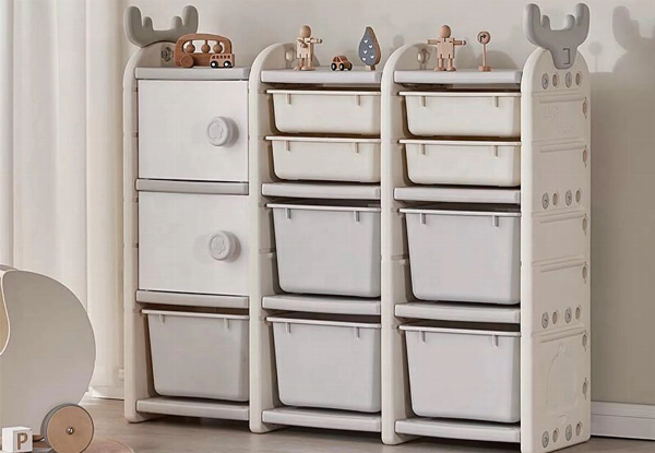 Kids Multi-Bin Storage Shelf - Two Options Available