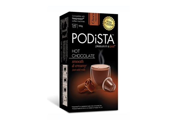 60 Hot or Cold Chocolate Pods Compatible with Nespresso Machines - Five Flavours Available