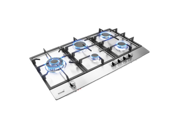 87cm Maxkon Five-Burner Gas Cooktop Stove with Stainless Steel Surface