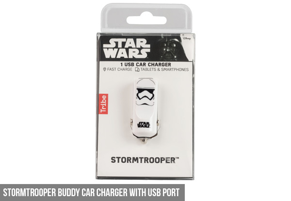 Tribe Batman or Stormtrooper Buddy Car Charger with USB Port