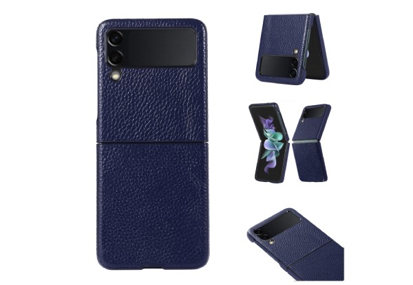 Genuine Leather Case Compatible with Samsung Galaxy Z Flip 3 - Four Colours Available