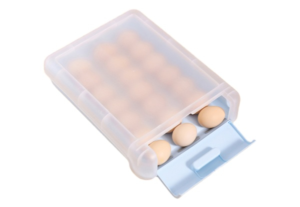 Automatic Scrolling Egg Storage Box Dispenser - Two Colours Available