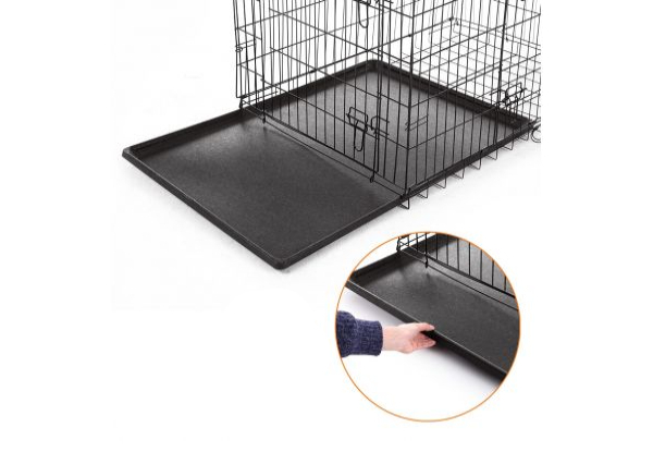 Collapsible Dog Crate Kennel with XL Bed